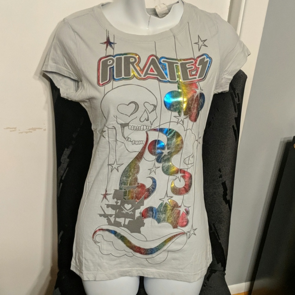 Wasabi & Ginger Grey Pirates Babydoll T-shirts